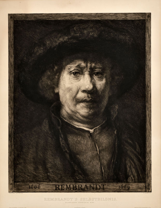 Rembrandt - autoportrét (podľa)
