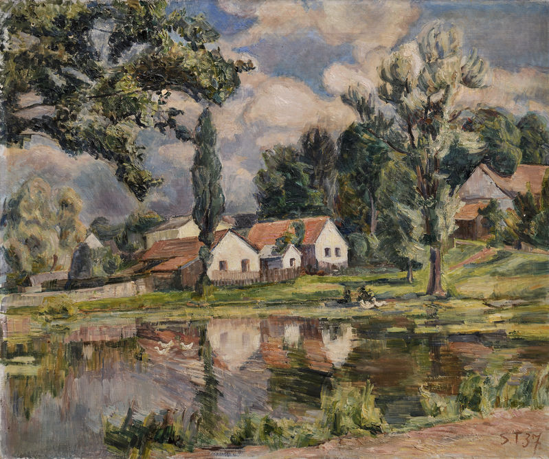 Dedina s jazierkom 
