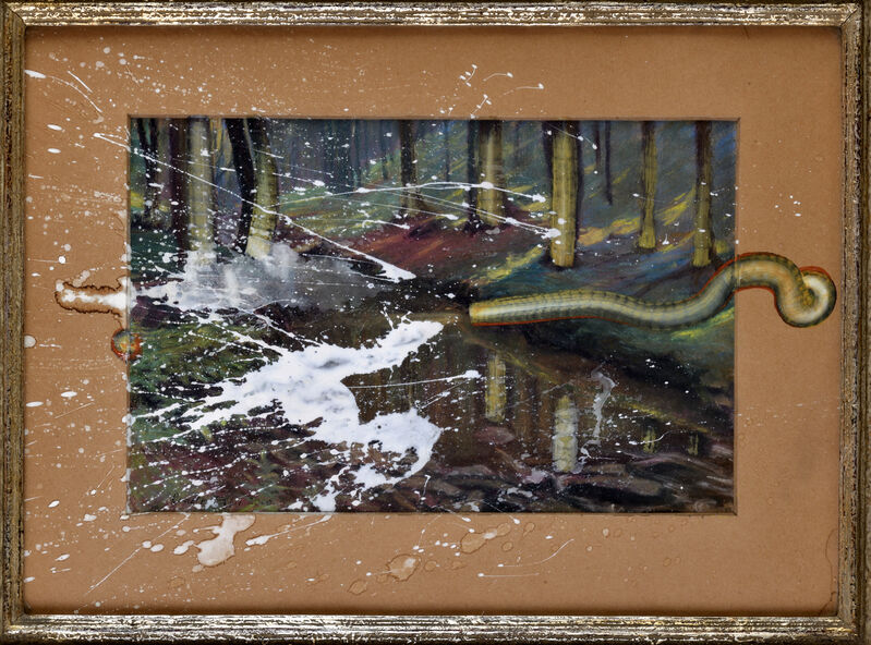 Krajina (premaľba s rámom)