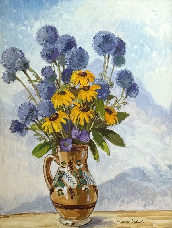 Kytica v keramickej váze