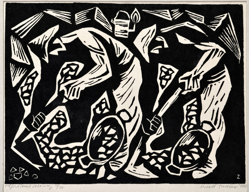 Odpratávanie hlušiny (Z cyklu Baníci)